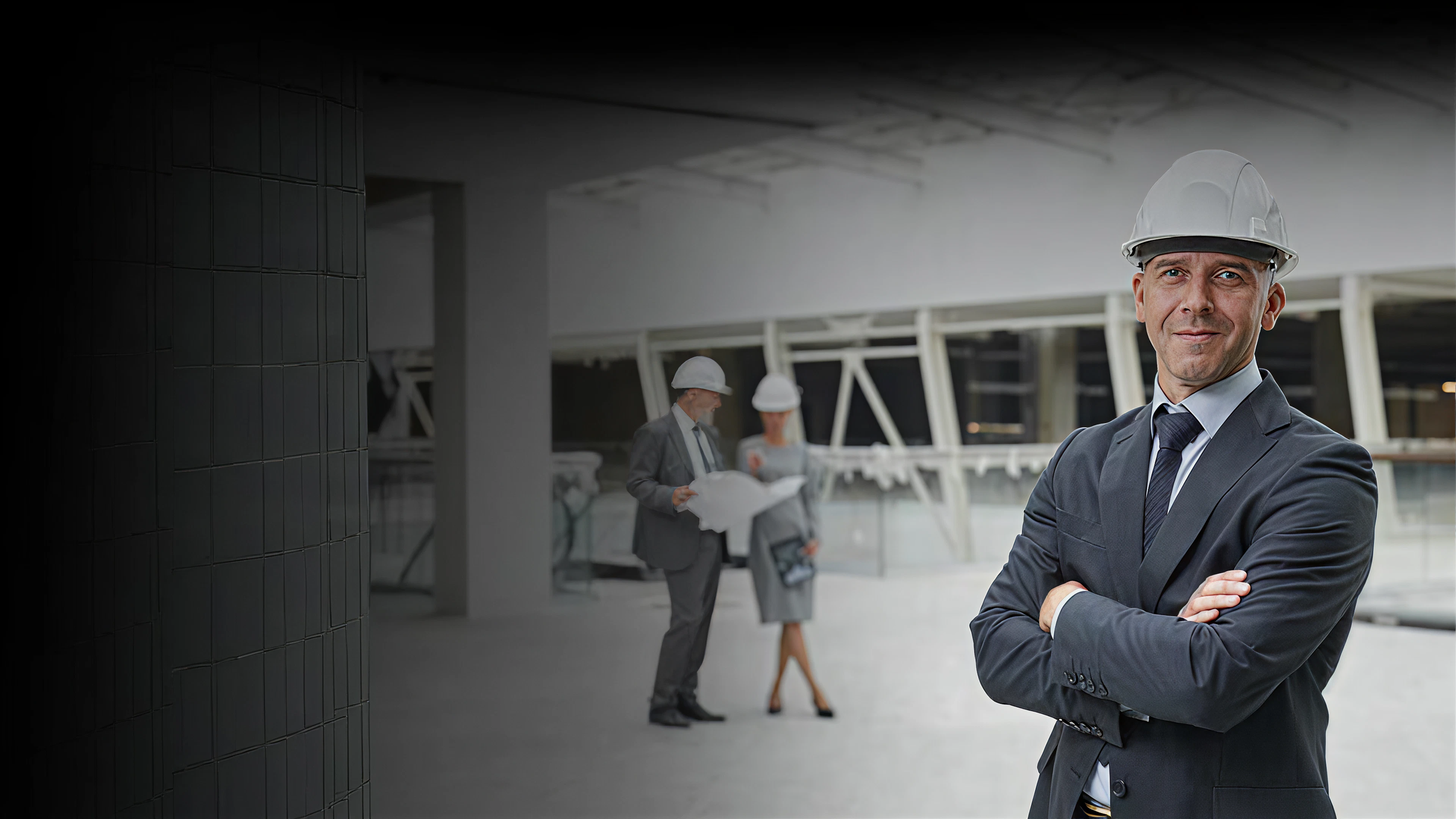 Project owner managing construction site