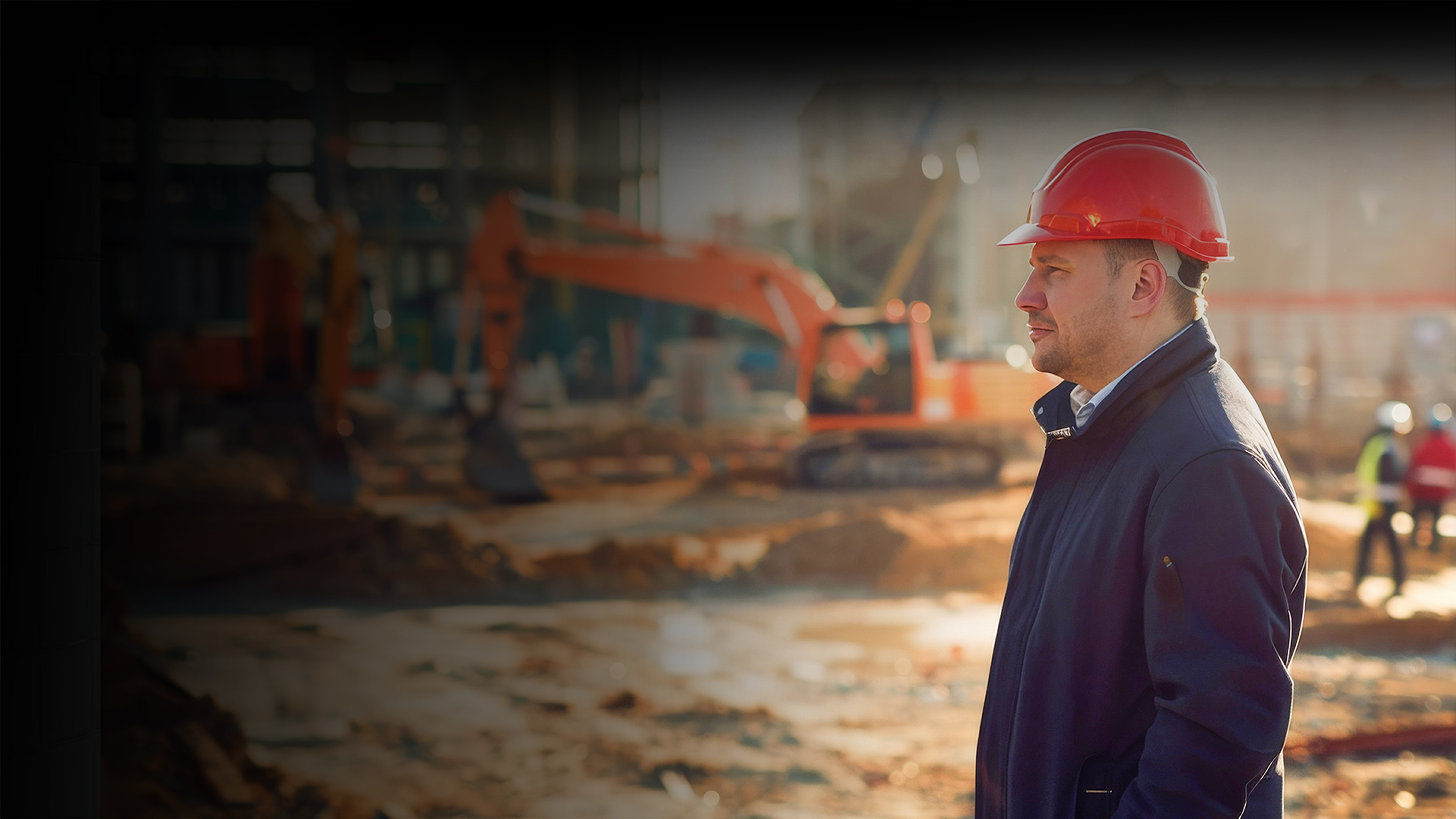 Project owner managing construction site
