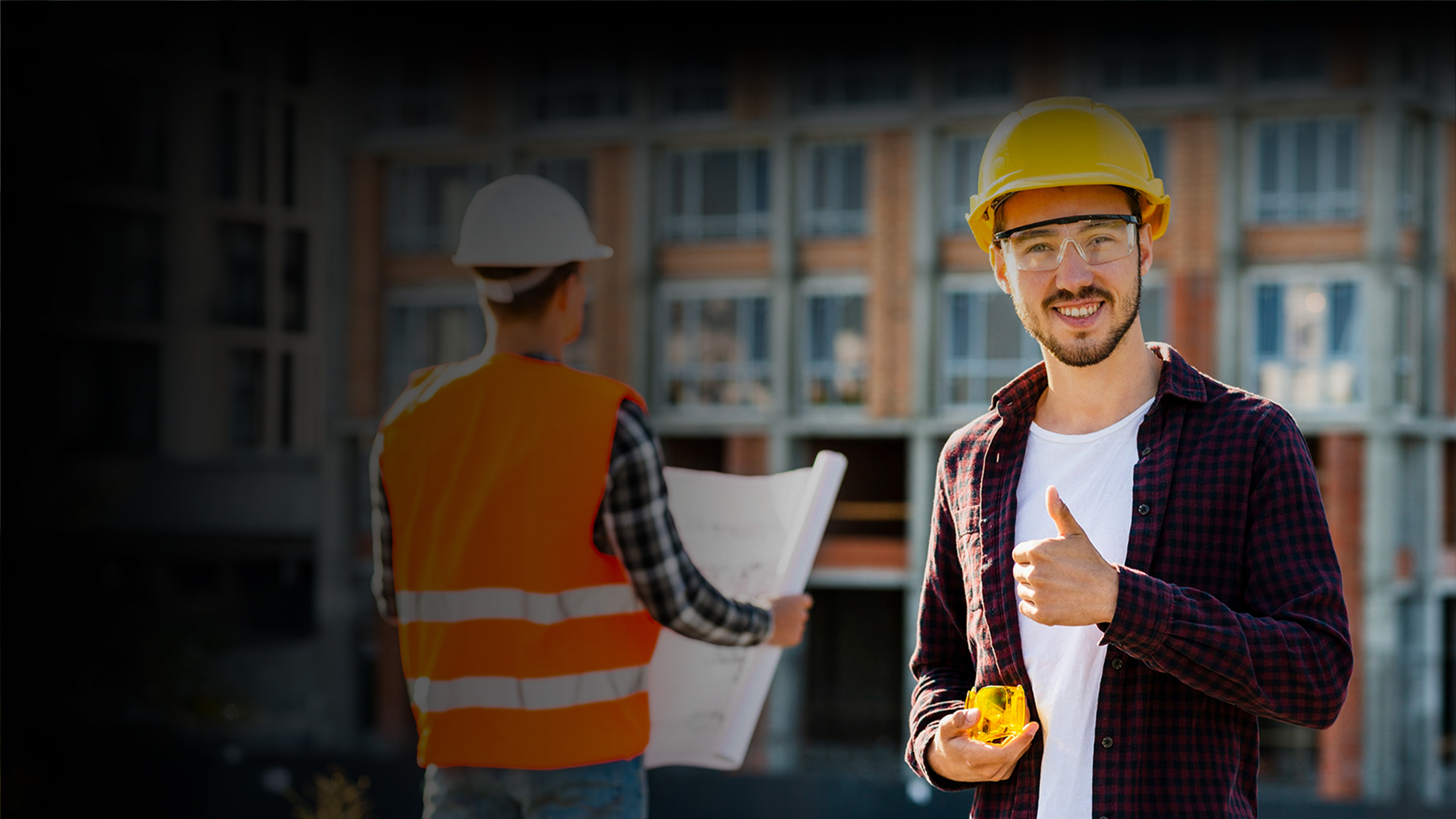 Project owner managing construction site