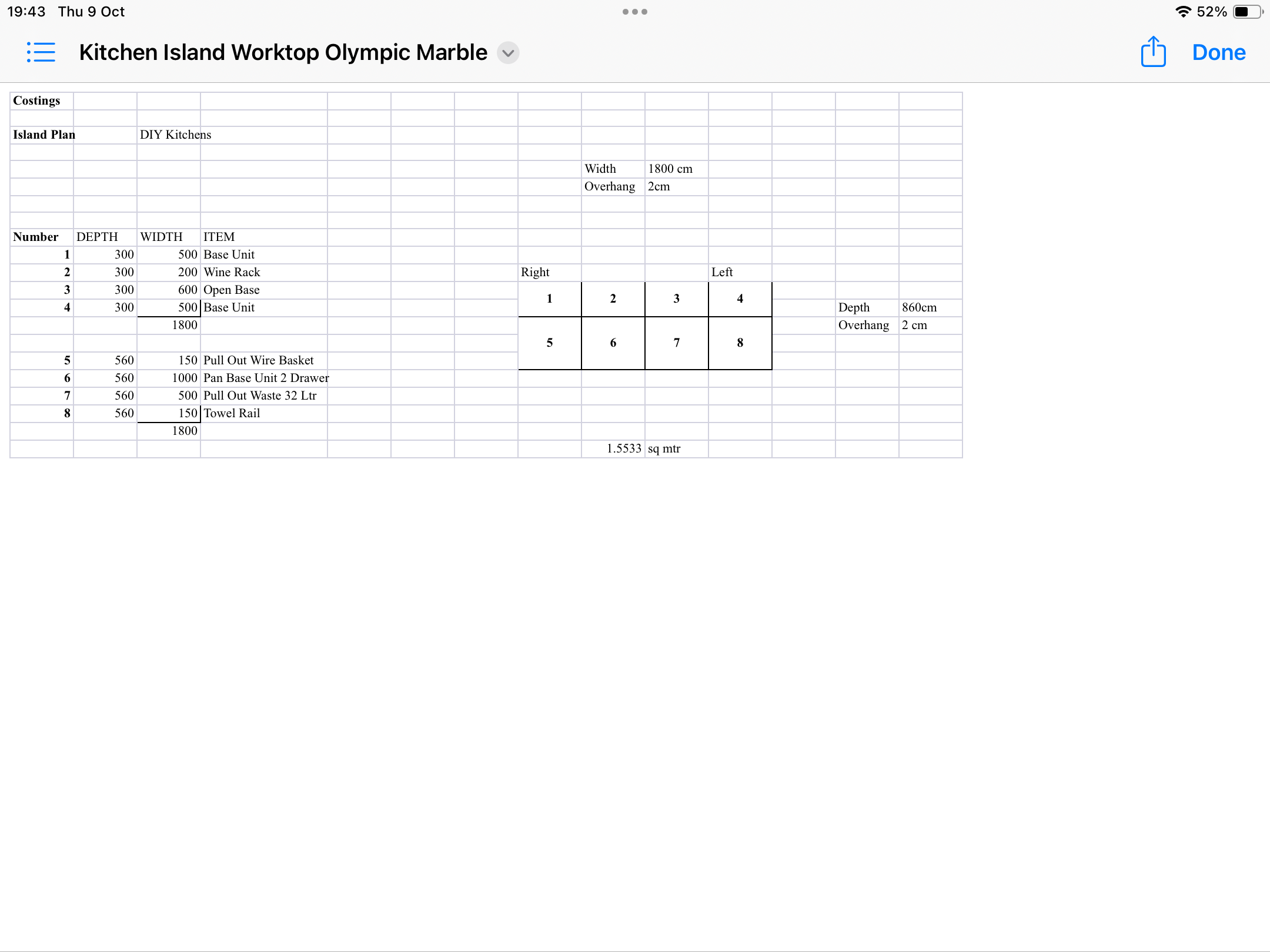 Granite Island Worktop